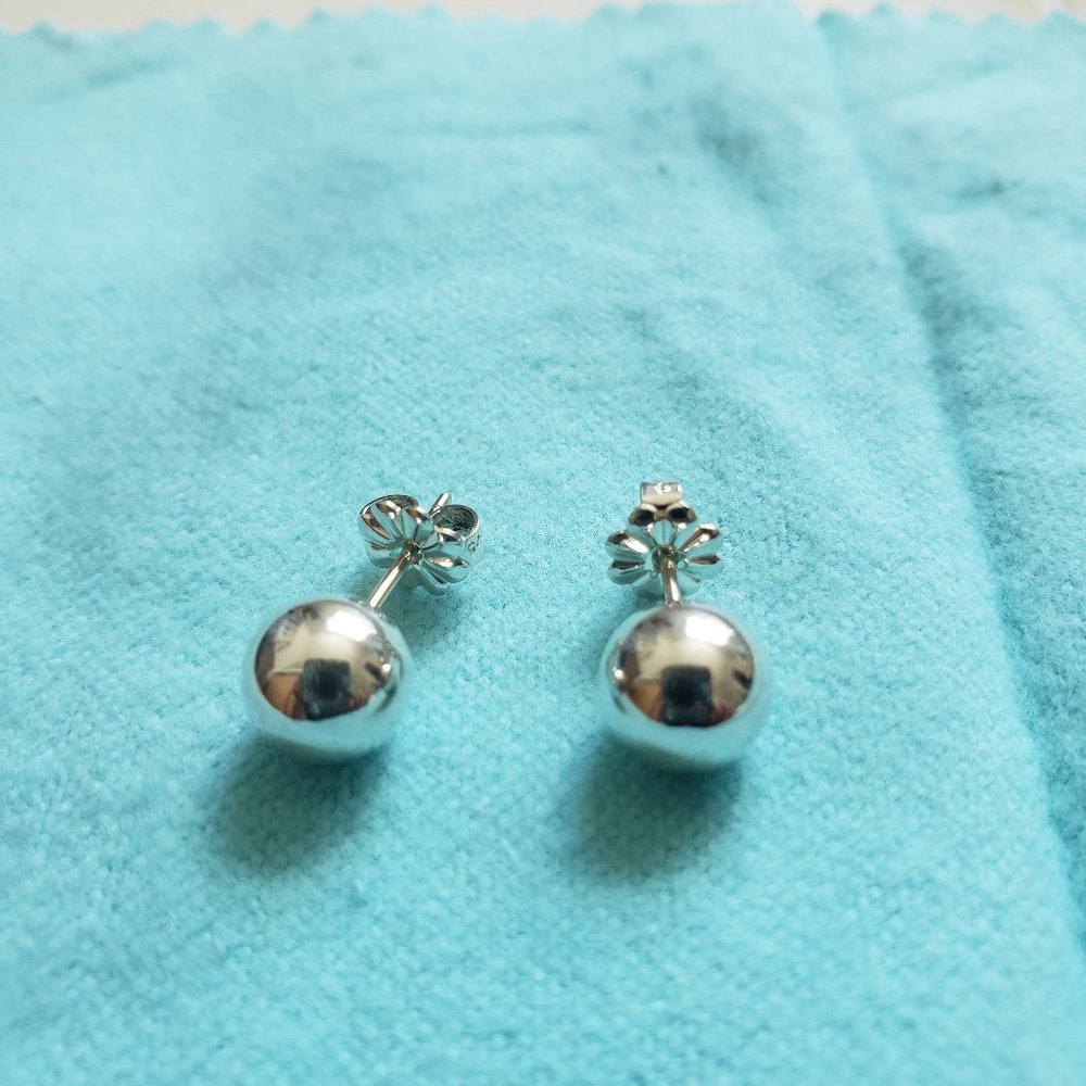 Tiffany and Co. 8mm Silver Ball Earrings